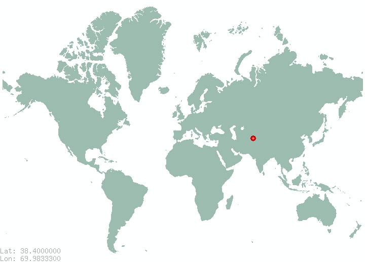 Dzhonbakhti Poyen in world map